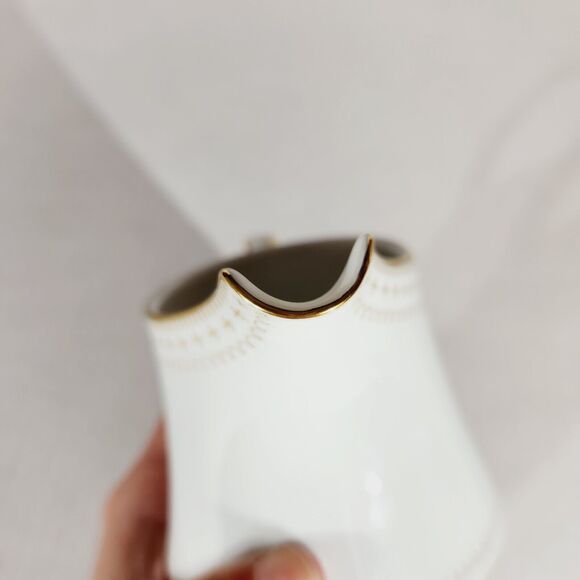 Noritake Barrington Sugar Creamer 2030 Gold Trim Footed Pedestal Cross Atomic - Picture 2 of 10